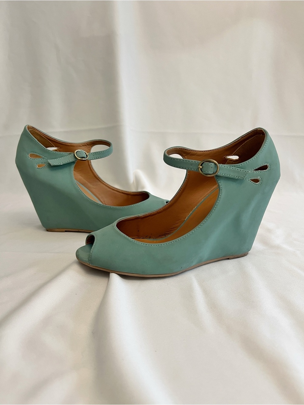 Modcloth Vintage-inspired Teal Wedges